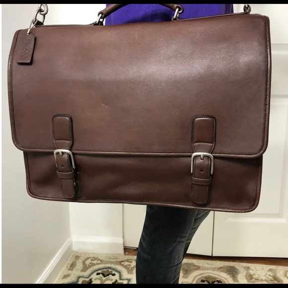 Authentic Coach Hudson Genuine Leather Multi-pocket  Briefcase - Picture 6 of 6